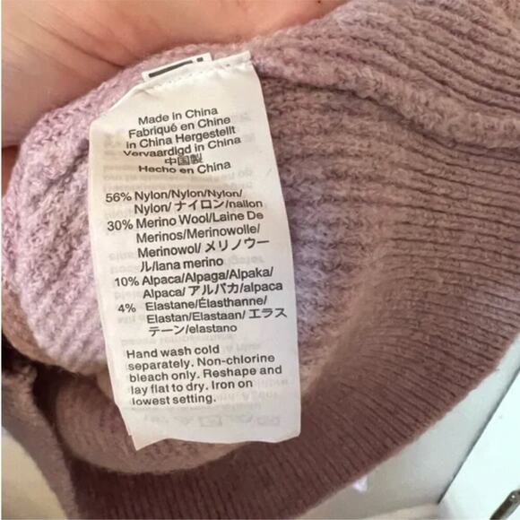 J. Crew Purple Jewel Button Ribbed Cardigan Sweater - Picture 6 of 8